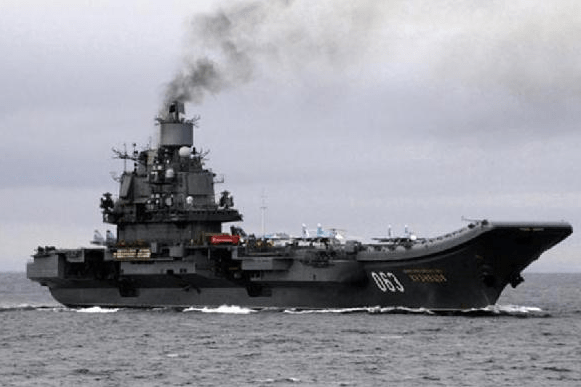 Russia's aircraft carrier catches fire