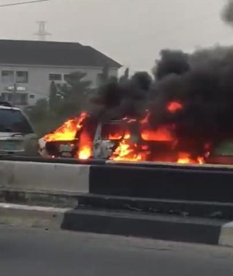 VIDEO: Car catches fire on Osborne Road 