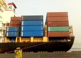 VIDEO: See the moment a large containership entered Onne Port