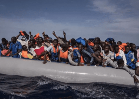 Italy-bound migrants rescued in the Mediterranean