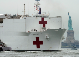 Navy hospital ship joins frontline of U.S. coronavirus battle
