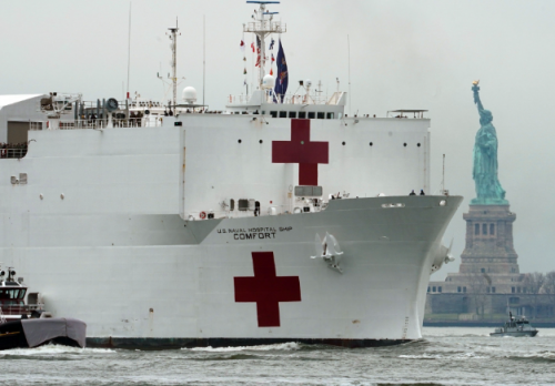 Navy hospital ship joins frontline of U.S. coronavirus battle