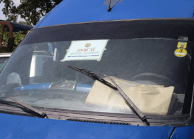Customs impound vehicle with COVID-19 sticker used for smuggling