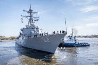 U.S. warship leaves shipyard 3 years after fatal collision