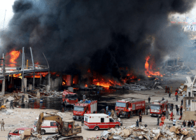 Huge blaze at Beirut port alarms residents a month after massive blast