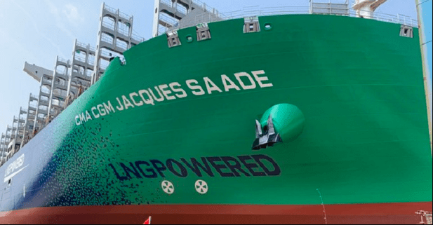 World’s largest LNG powered containership calls in Singapore 