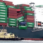 Containers fall off ‘Ever Liberal’ in rough seas