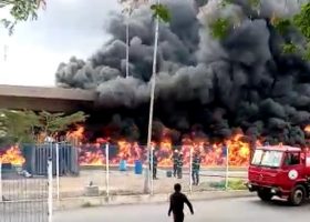 VIDEO: Petrol tanker inferno in Lagos