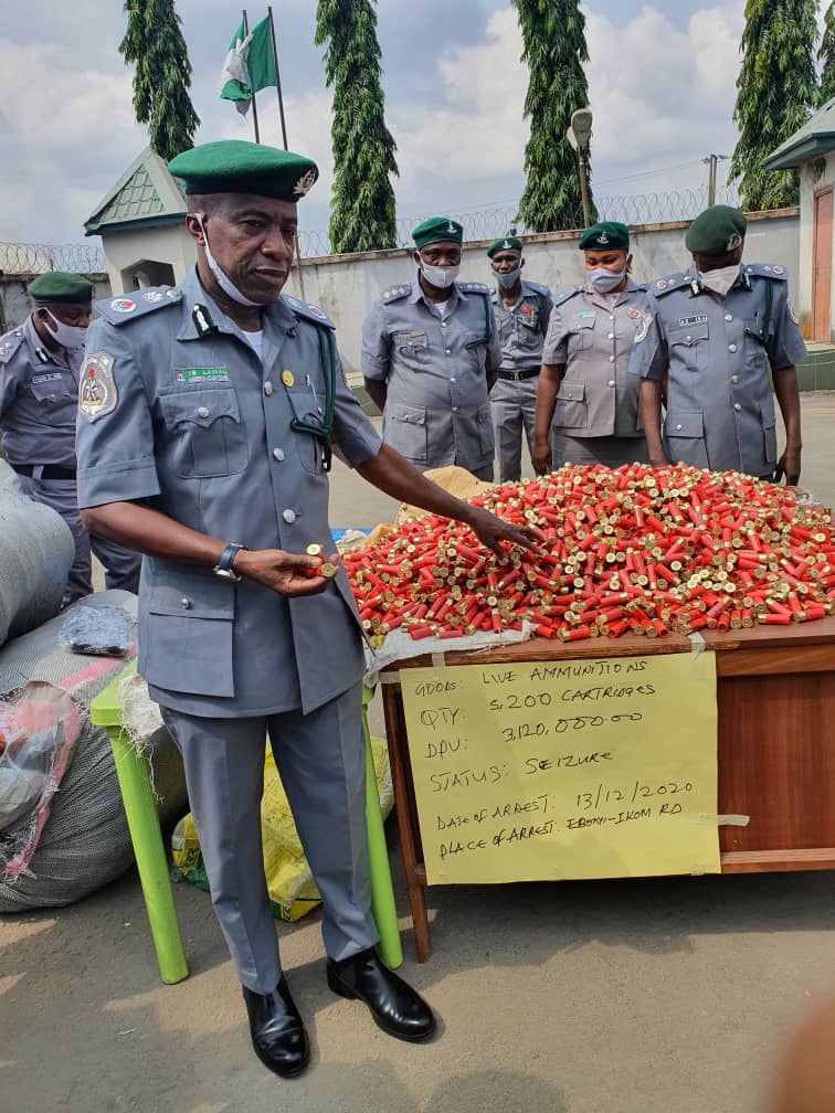 PHOTOS: Customs intercepts 5,200 live ammunition in Owerri