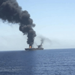 Explosion rocks ship in Gulf of Oman