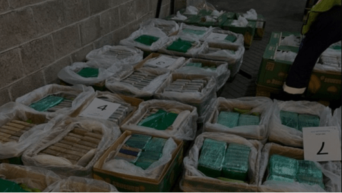 British police intercepts cocaine in banana shipment