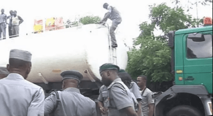 Customs intercept petrol tanker with smuggled rice