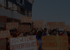 Abandoned ship crew embark on hunger strike