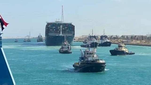 Suez Canal traffic resumes as Ever Given is refloated