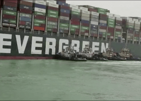 Ship blocking Suez Canal could be stuck for weeks; owner apologizes