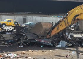 PHOTOS: Lagos ejects squatters, clears under bridge in Apapa