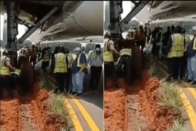 Ethiopian Airline plane skids off runway at Lagos airport