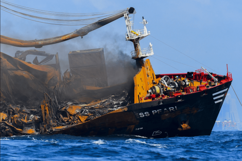 Pollution feared as aft section of X-Press Pearl sinks 