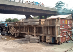 Dozing truck driver causes accident in Apapa