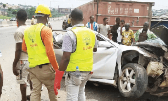 Container crushes one, injures six others In Lagos 