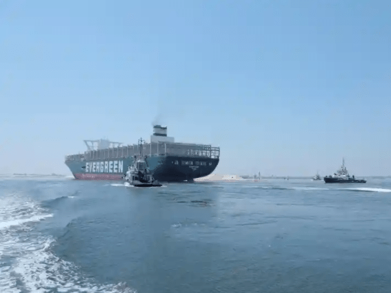 Ever Given returns to Suez Canal 