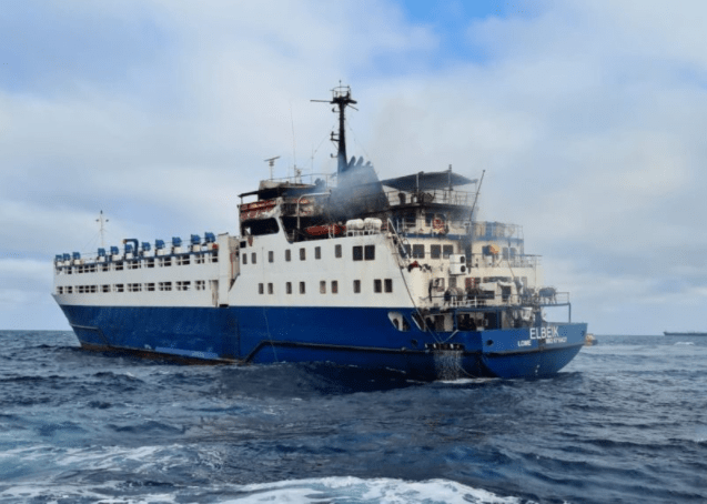 Togo-flagged livestock carrier catches fire off Spain