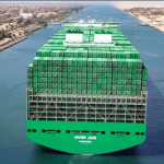 World’s largest containership passes through Suez Canal