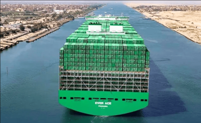 World’s largest containership passes through Suez Canal