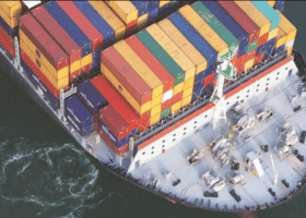 Containership charter rates fall first time in 16 months