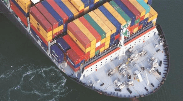 Containership charter rates fall first time in 16 months