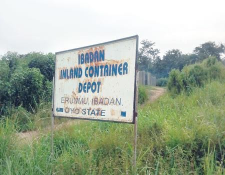 Proposed site of the Ibadan Inland Container Depot at Erunmu, Oyo State, taken over by weed. 