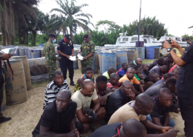 Navy nabs 35 suspects, impounds 408 drums of AGO in Akwa Ibom
