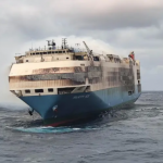 Fire dies down on ship 4,000 carrying luxury cars