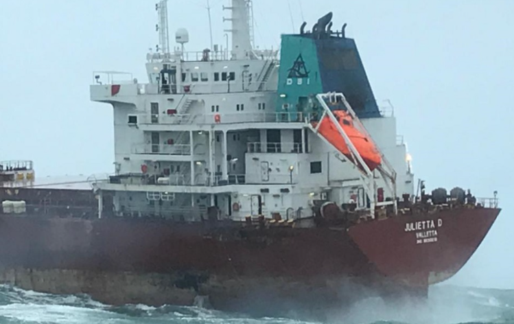 Ships collide off Dutch coast in storm, rescue efforts under way