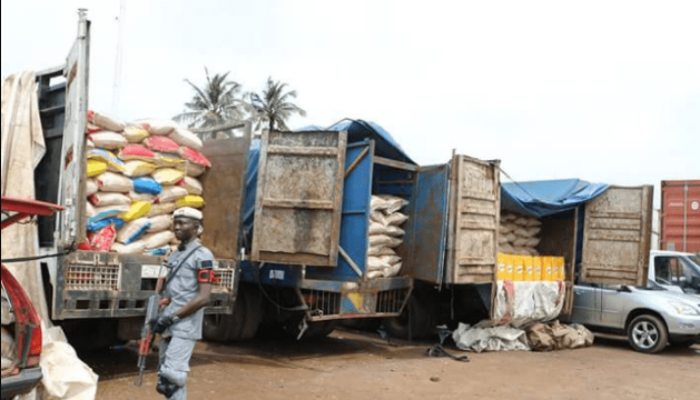 Ogun Customs impound over 100 trailers of foreign rice, others