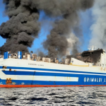 Two trapped, scores rescued after flames engulf Greece-Italy ferry