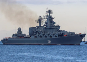 Russian warship hit by Ukrainian missiles sinks in Black Sea