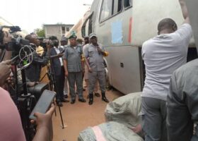 Customs seizes luxury bus with 44 bales of second-hand clothing