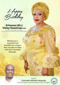 Princess Vicky Haastrup: Nigeria’s maritime amazon adds another year 