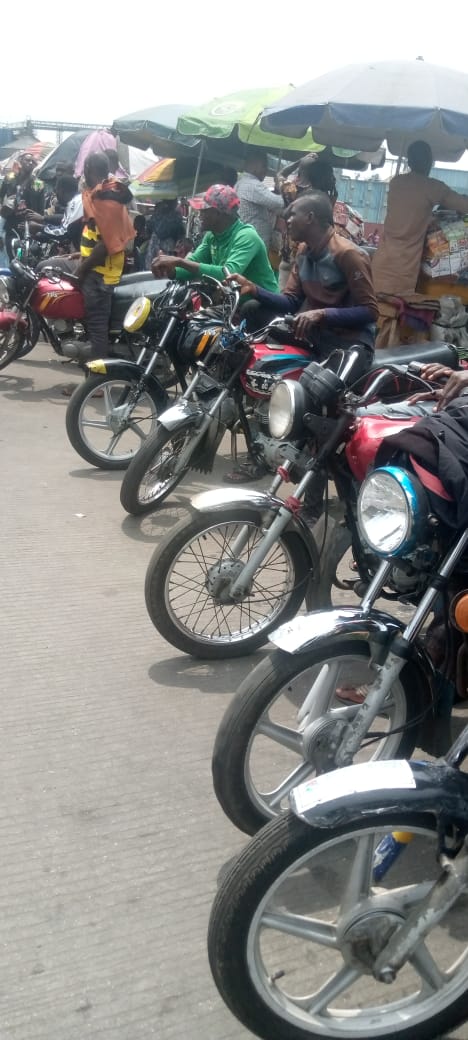 PHOTOS: Okada riders in Apapa defy Sanwo-Olu ban