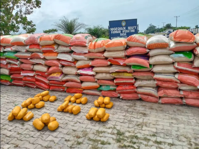 Navy seizes 351 bags of rice, illicit drugs in Badagry 