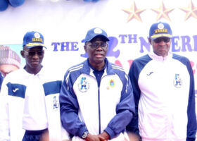 PHOTOS: Buhari inaugurates naval games facility in Lagos, asks Nigerians to have faith in military