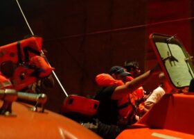 NYK car carrier rescues 8 from burning boxship in Red Sea