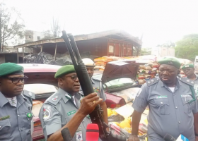 Customs impound pump action rifle, local guns, cartridges, others