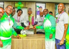 NPA MD receives Maritime Cup from victorious Koko Marines