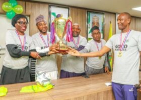 NPA MD receives Maritime Cup from victorious Koko Marines