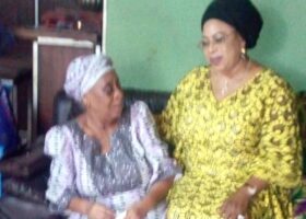 PHOTO: Princess Haastrup visits Folarin’s widow