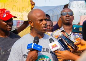 Youths protest planned closure of Chevron logistics base in Onne 
