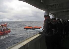 Two dead, nine missing as cargo ship sinks off Japan