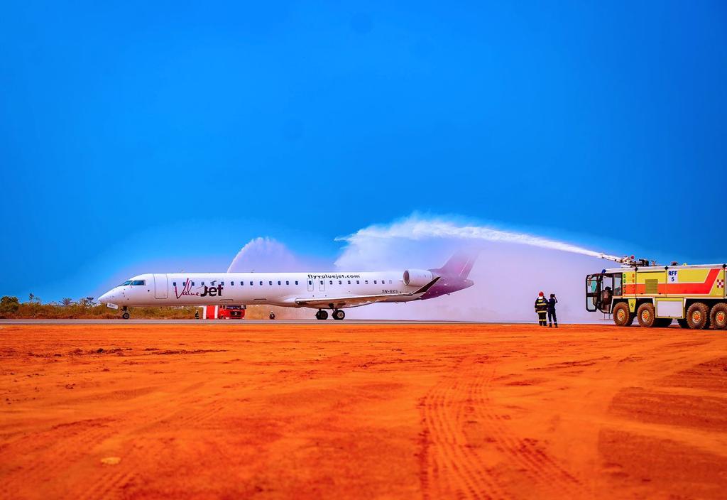 PHOTOS: Osinbajo, others witness first aircraft landing at Ogun cargo airport